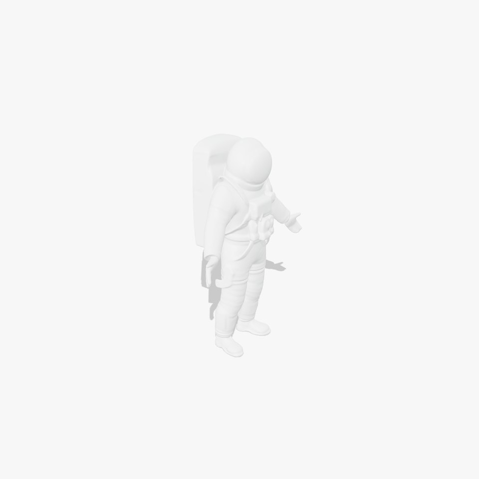 Rigged Astronaut Character Model with HighDetail Textures